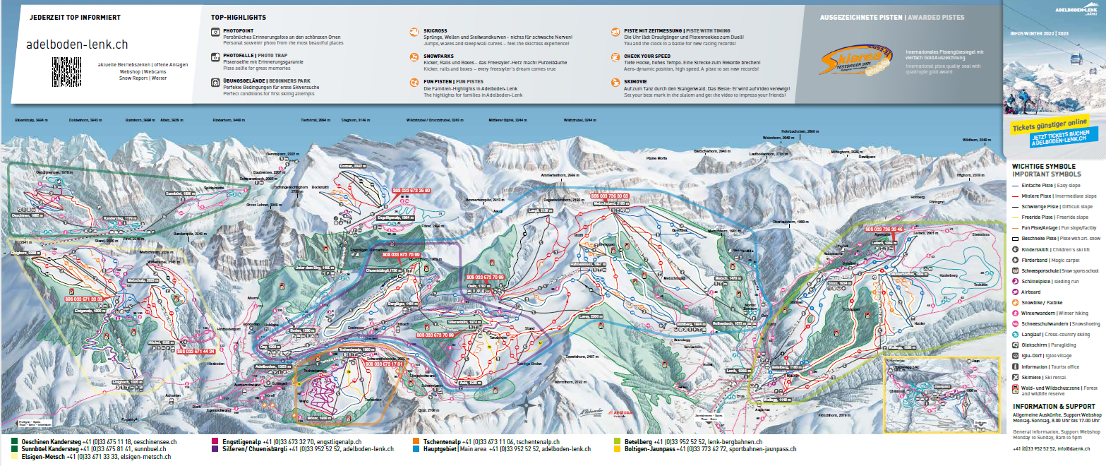 Adelboden-Kandersteg ski map